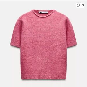 Zara Pink Crew Neck Sweater